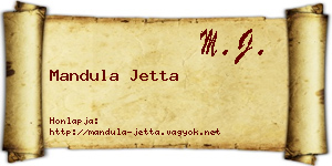 Mandula Jetta névjegykártya
